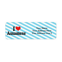I Love Assamese Return Address Labels