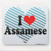 I Love Assamese Mouse Pads