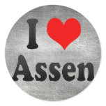 I Love Assen, Netherlands Stickers