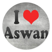 I Love Aswan, Egypt Round Sticker