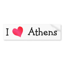 I Love Athens Bumper Sticker