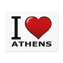 I LOVE ATHENS,GA - GEORGIA POSTCARD