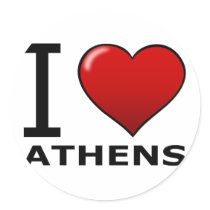 I LOVE ATHENS,GA - GEORGIA STICKERS