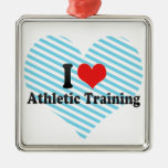 I Love Athletic Training Ornament