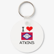 I Love ATKINS Arkansas keychains