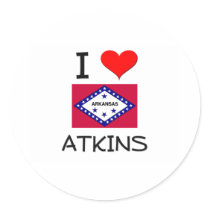 I Love ATKINS Arkansas stickers by cityshirt I Love ATKINS Arkansas stickers