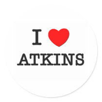 I Love Atkins Sticker