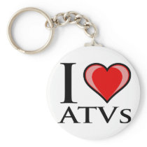 I Love ATVs Keychain