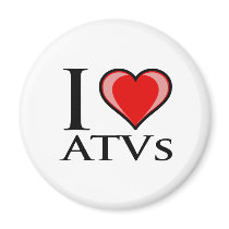 I Love ATVs Refrigerator Magnets