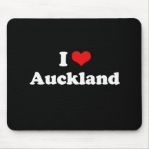 I Love Auckland Tshirt White Tshirt Mouse Pad