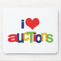 I Love Auctions Mouse Pads