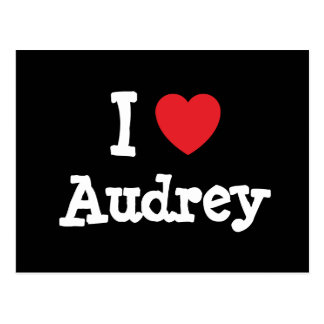 I Love Audrey Postcards | Zazzle