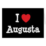 I love Augusta heart T-Shirt Greeting Cards