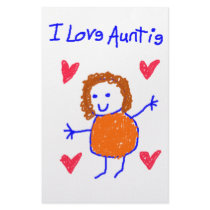 I Love Auntie Stationery Paper