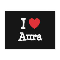 I love Aura heart T-Shirt postcards by funnycustomtshirts I love Aura heart T-Shirt postcards