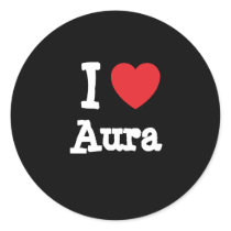 I love Aura heart T-Shirt stickers by funnycustomtshirts I love Aura heart T-Shirt stickers