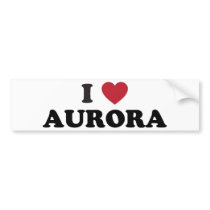 I Love Aurora Colorado Bumper Sticker