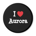 I love Aurora heart T-Shirt magnets by funnycustomtshirts I love Aurora heart T-Shirt magnets