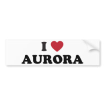 I Love Aurora Illinois Bumper Sticker