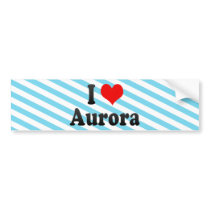 I Love Aurora, United States Bumper Sticker