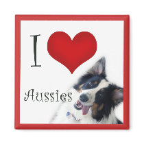I Love Aussies magnets