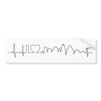I love Austin in an extraordinary ecg style Bumper Sticker