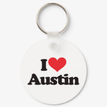 I Love Austin keychains