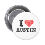 I Love Austin Pinback Button