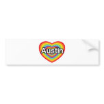I love Austin, rainbow heart