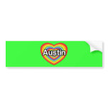 I love Austin, rainbow heart