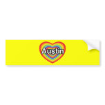 I love Austin, rainbow heart