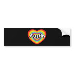 I love Austin, rainbow heart