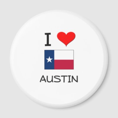 Austin Clothing on Love Austin Texas Fridge Magnet From Zazzle Com