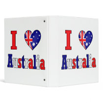 I Love Australia 3 Ring Binder