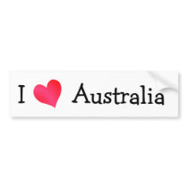 I Love Australia bumper stickers by definingyou I Love Australia bumper stickers