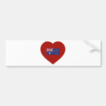 I Love Australia Bumper Sticker