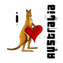 I love Australia - Kangaroo heart design t-shirts