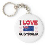 I Love Australia Key Chain