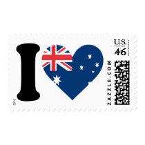 I Love Australia Postage Stamps