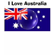 I Love Australia Tee Shirt - Australian Flag