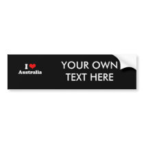 I Love Australia Tshirt Bumper Sticker