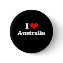 I Love Australia Tshirt Pins