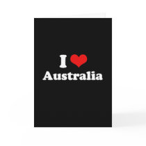I Love Australia Tshirt Card