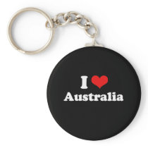 I Love Australia Tshirt Key Chain