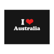 I Love Australia Tshirt Postcards