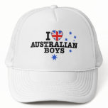 I Love Australian Boys Trucker Hat