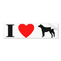I Love Australian Cattle Dogs Bumper Sticker bumper stickers