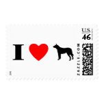 I Love Australian Cattle Dogs Postage Stamps