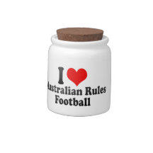 I love Australian Rules Football Candy Jars