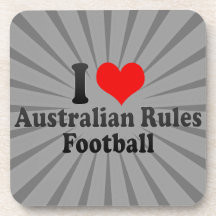 I love Australian Rules Football Drink Coasters